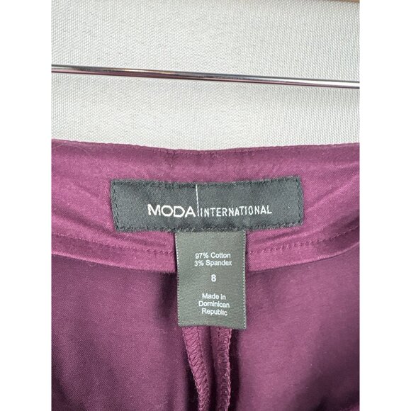 Women’s MODA International Size 8 Plum Straight Leg Slacks - Picture 5 of 5